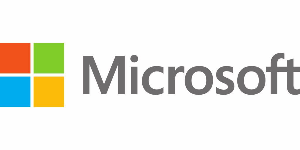 Microsoft Schriftzug mit Logo